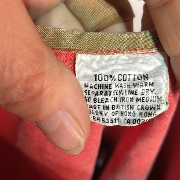 Serge Azar 6 VINTAGE taupe red short sleeve 💯cotton mini dress guc pockets - Picture 8 of 9